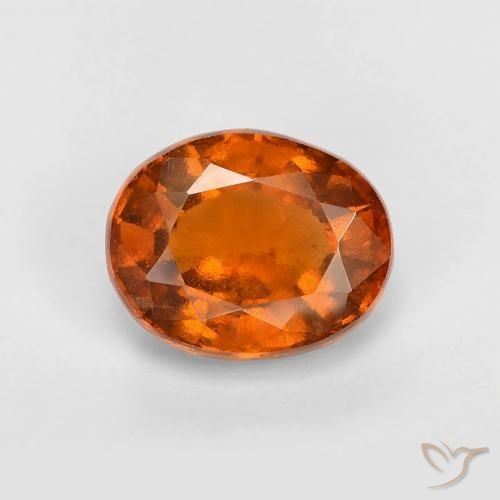 2.07ct Natural Naranja oscuro medio Granate Hessonita, Ovalada, VS