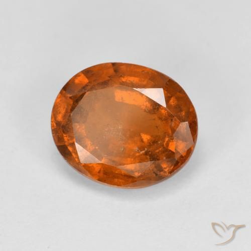 granate hessonita Naranja medio natural de 2.25 ct, Ovalada, VS