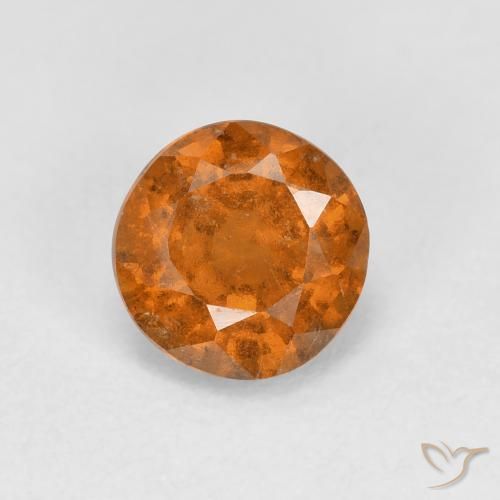granate hessonita Naranja medio natural de 0.93 ct, Redondo, VS