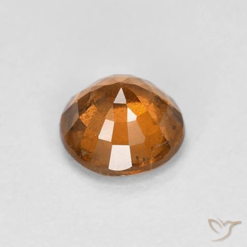 granate hessonita Naranja medio natural de 0.93 ct, Redondo, VS
