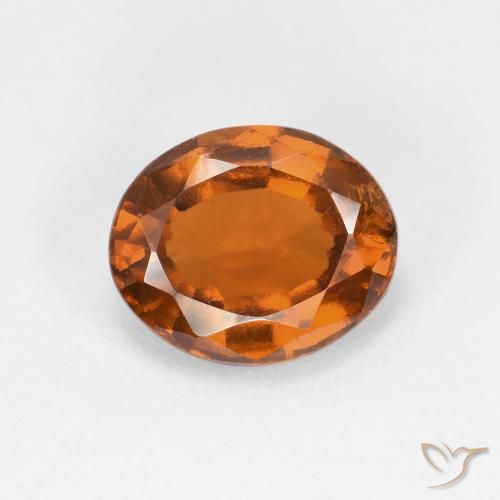 2.00ct Natural Naranja oscuro granate hessonita, Ovalada, VS