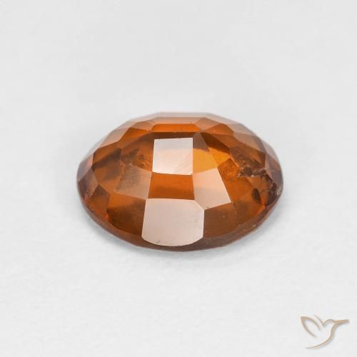 granate hessonita Naranja oscuro natural de 2.00 ct, Ovalada, VS