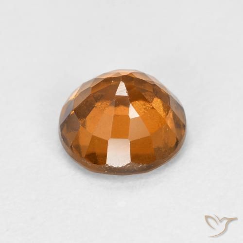 granate hessonita Naranja amarillento natural de 1.15 ct, Redondo, VS
