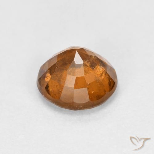 granate hessonita Naranja terroso natural de 1.05 ct, Redondo, VS