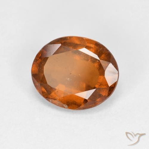 granate hessonita Naranja oscuro medio natural de 2.30 ct, Ovalada, VS