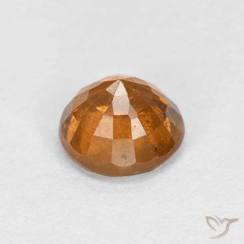 granate hessonita Naranja terroso natural de 1.00 ct, Redondo, VS