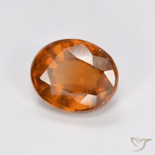granate hessonita Naranja oscuro medio natural de 1.83 ct, Ovalada, VS