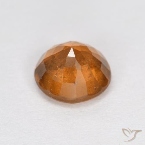 granate hessonita Naranja rojizo natural de 1.03 ct, Redondo, VS