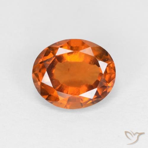 1.48ct Natural Medium Dark-Orange Granate Hessonita, Ovalada, VS