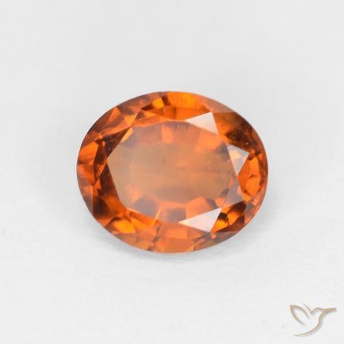 granate hessonita Medium Dark-Orange natural de 1.48 ct, Ovalada, VS