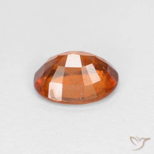granate hessonita Naranja oscuro natural de 1.24 ct, Ovalada, VS