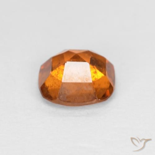 granate hessonita Naranja oscuro natural de 1.13 ct, Forma Cojín, VS