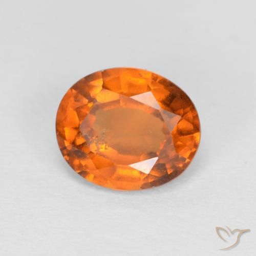 1.46ct Natural Naranja medio Granate Hessonita, Ovalada, VS