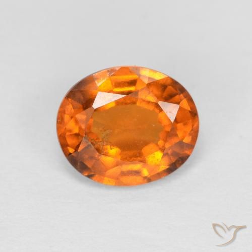 granate hessonita Naranja medio natural de 1.46 ct, Ovalada, VS