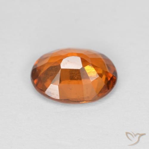 granate hessonita Naranja amarillento natural de 1.51 ct, Ovalada, VVS-VS