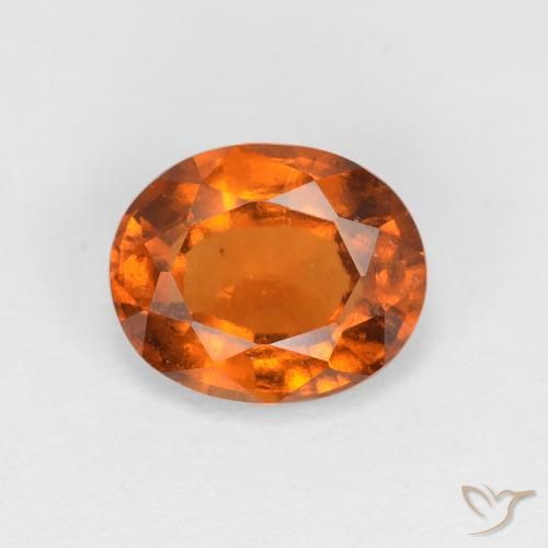 1.45ct Natural Medium Dark-Orange Granate Hessonita, Ovalada, VS