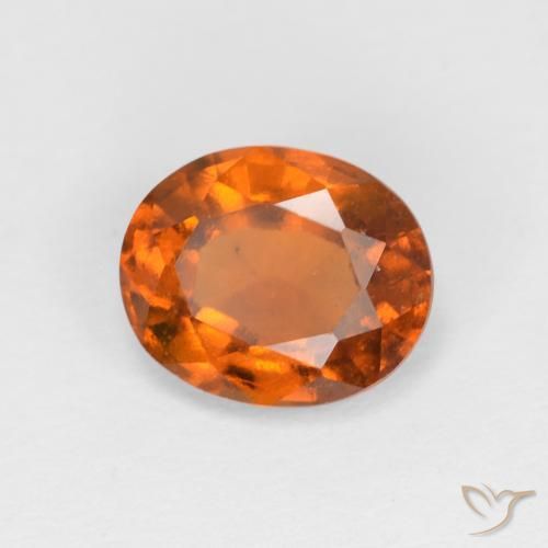 granate hessonita Medium Dark-Orange natural de 1.45 ct, Ovalada, VS