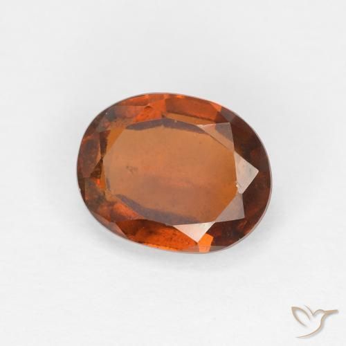 granate hessonita Naranja oscuro natural de 1.59 ct, Ovalada, VS
