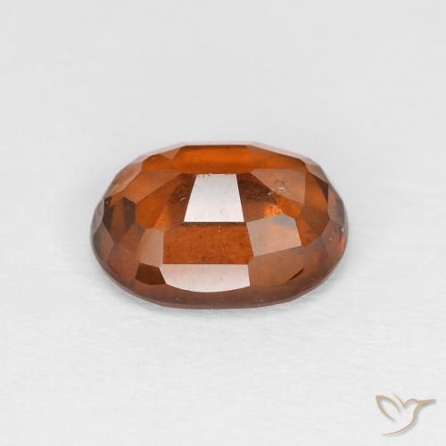 granate hessonita Naranja oscuro natural de 1.59 ct, Ovalada, VS