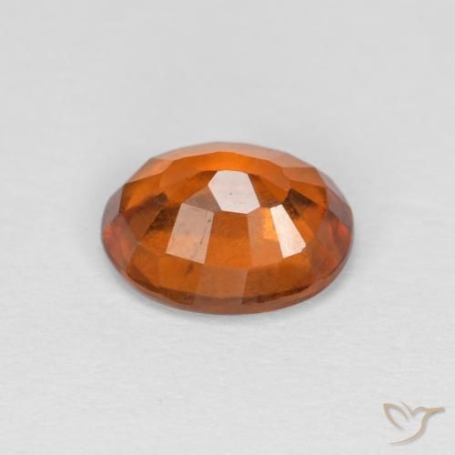 granate hessonita Naranja oscuro natural de 1.38 ct, Ovalada, VS