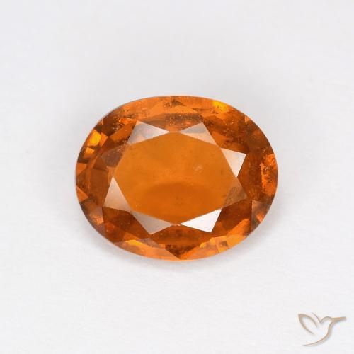1.53ct Natural Naranja medio Granate Hessonita, Ovalada, VS