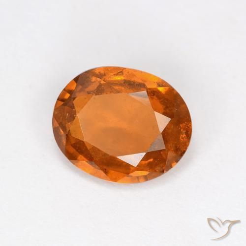 granate hessonita Naranja medio natural de 1.53 ct, Ovalada, VS