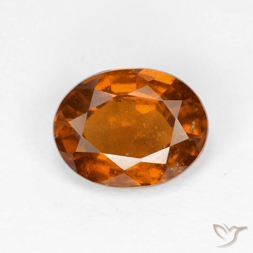 2.05ct Natural Medium Dark-Orange Granate Hessonita, Ovalada, VS-SI