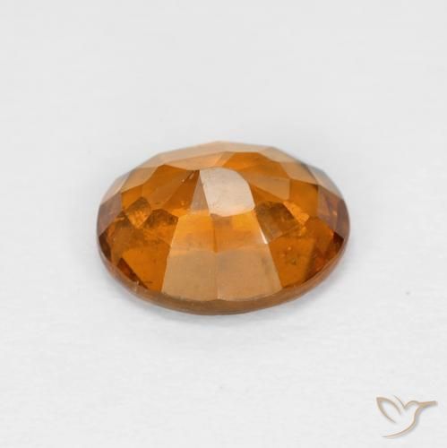 granate hessonita Naranja amarillento natural de 1.57 ct, Ovalada, VS-SI