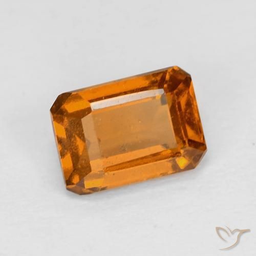 granate hessonita Naranja amarillento natural de 1.29 ct, Corte Octágono / Esmeralda, VS