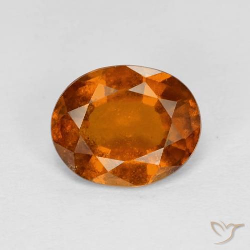 2.35ct Natural Medium Dark-Orange Granate Hessonita, Ovalada, VS
