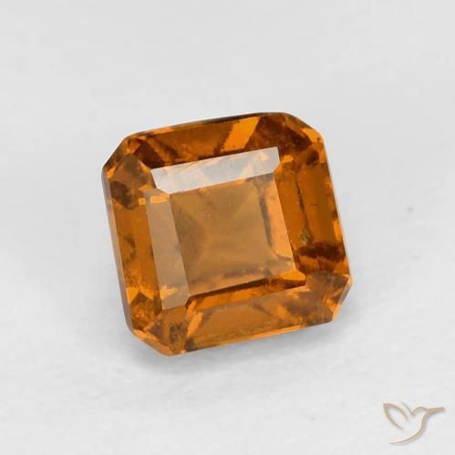 1.01ct Natural Naranja amarillento granate hessonita, corte esmeralda, VS