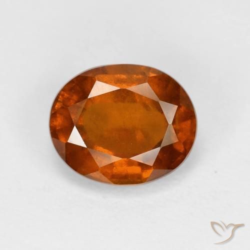 2.16ct Natural Naranja oscuro Granate Hessonita, Ovalada, VS