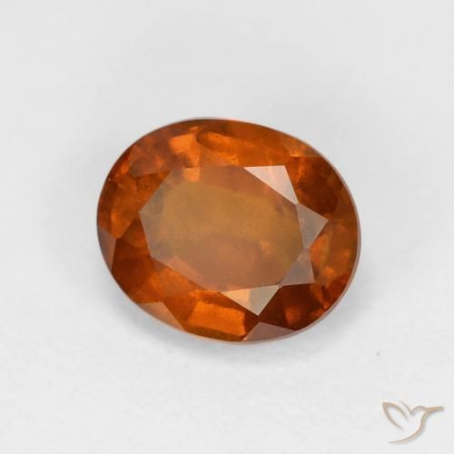 granate hessonita Naranja oscuro natural de 2.16 ct, Ovalada, VS