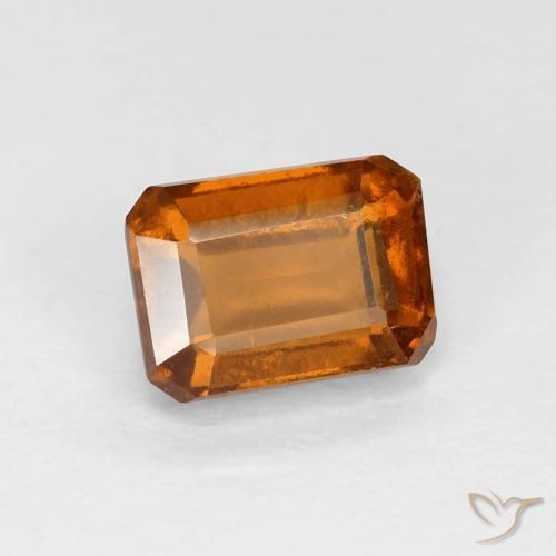 granate hessonita Naranja oscuro natural de 1.40 ct, Corte Octágono / Esmeralda, VS
