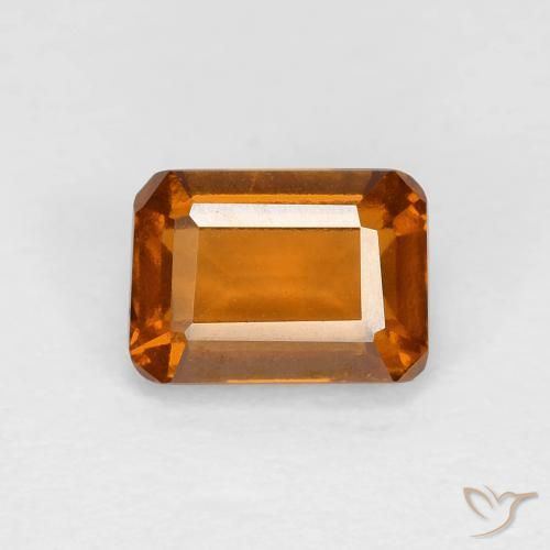 1.38ct Natural Naranja amarillento granate hessonita, corte esmeralda, VVS-VS
