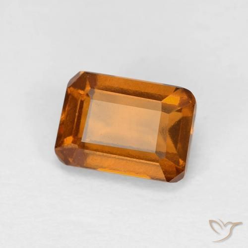 granate hessonita Naranja amarillento natural de 1.38 ct, Corte Octágono / Esmeralda, VVS-VS