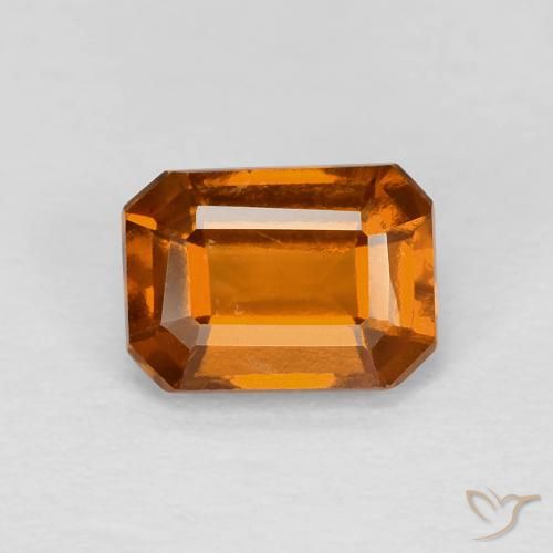granate hessonita Naranja amarillento natural de 1.27 ct, Corte Octágono / Esmeralda, VVS-VS