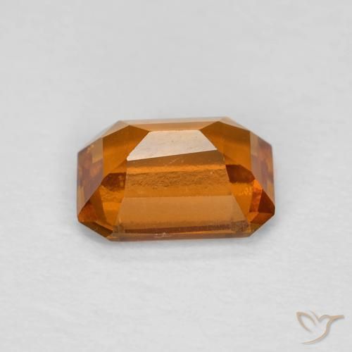 granate hessonita Naranja amarillento natural de 1.27 ct, Corte Octágono / Esmeralda, VVS-VS