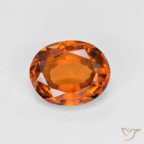 1.34ct Natural Medium Dark-Orange Granate Hessonita, Ovalada, VS