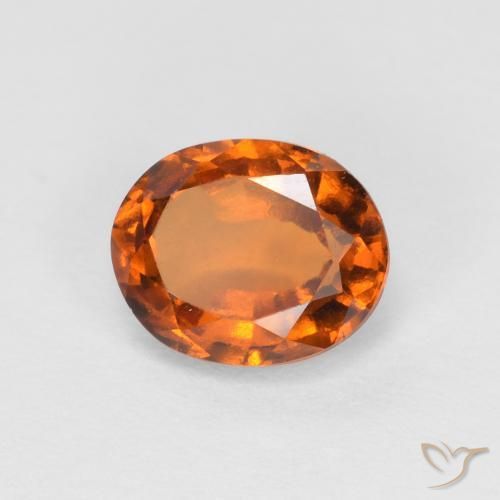 granate hessonita Medium Dark-Orange natural de 1.34 ct, Ovalada, VS