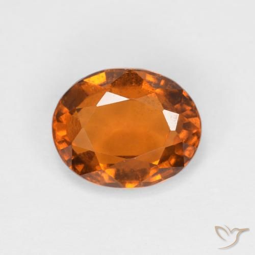 1.57ct Natural Medium Dark-Orange Granate Hessonita, Ovalada, VS