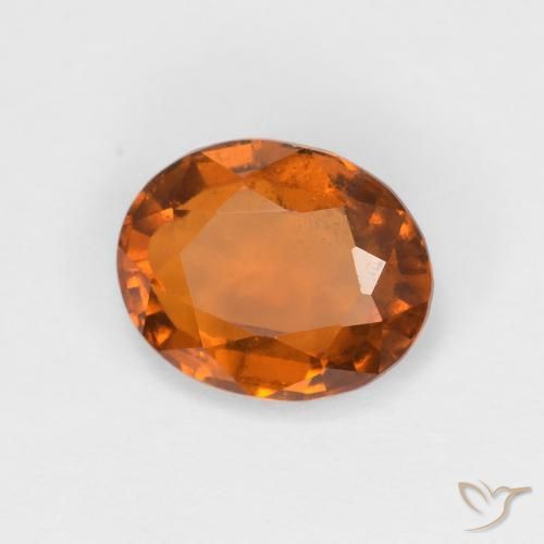 granate hessonita Medium Dark-Orange natural de 1.57 ct, Ovalada, VS