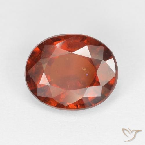 2.05ct Natural Rojo medio Granate Hessonita, Ovalada, VS