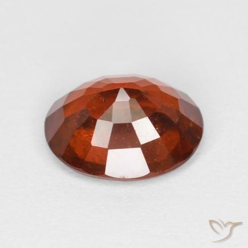 granate hessonita Rojo medio natural de 2.05 ct, Ovalada, VS