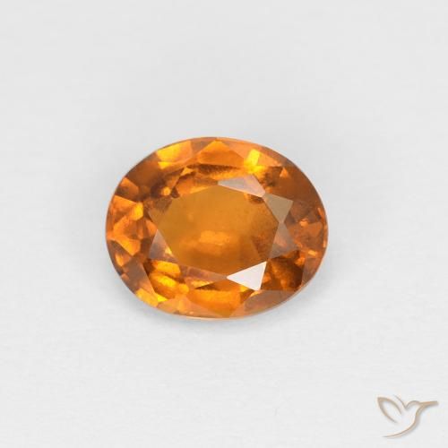 0.94ct Natural Naranja marrón Granate Hessonita, Ovalada, VS