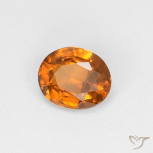 granate hessonita Naranja marrón natural de 0.94 ct, Ovalada, VS