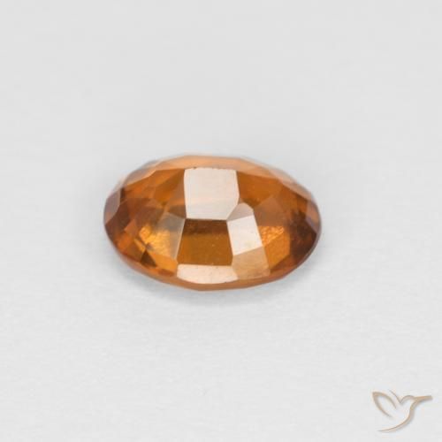 granate hessonita Naranja marrón natural de 0.94 ct, Ovalada, VS