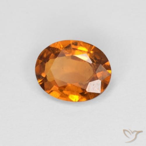 granate hessonita Naranja medio natural de 0.90 ct, Ovalada, VS