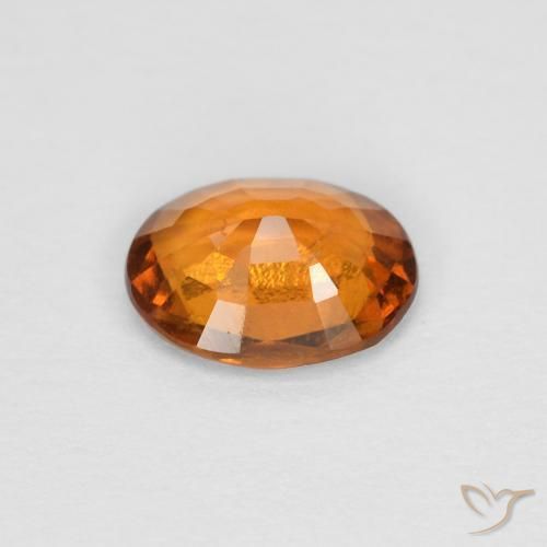 granate hessonita Naranja medio natural de 0.90 ct, Ovalada, VS