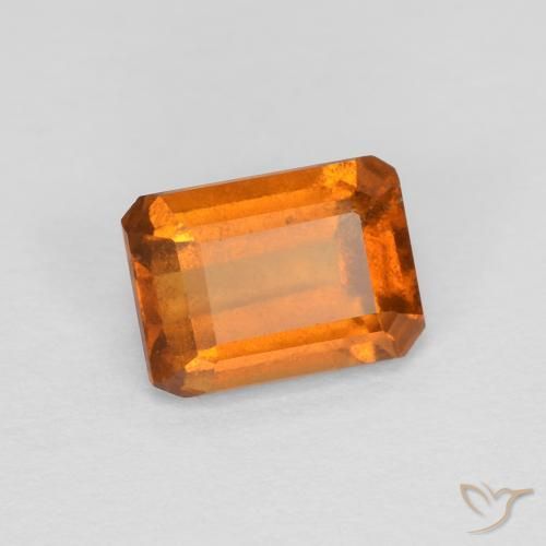 granate hessonita Naranja amarillento natural de 1.25 ct, Corte Octágono / Esmeralda, VS